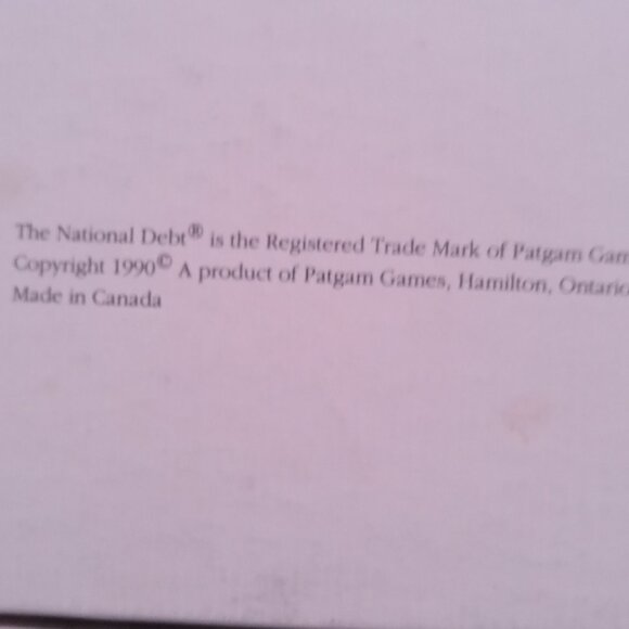 Extremely rare board game by Patgam Games "The National Debt" with all pieces - Picture 3 of 3